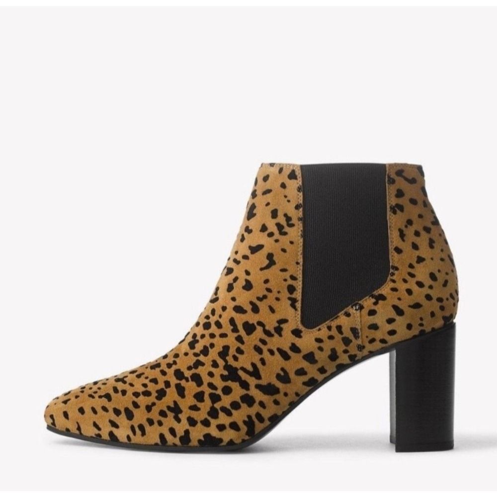 Rag & Bone Aslen Leopard Print Suede Ankle Boots Made In Italy Size 10 Womens